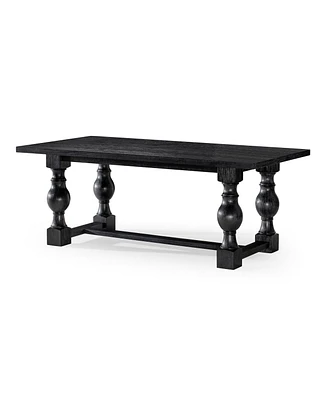 Maven Lane Leon Traditional Wooden Dining Table in Antiqued Finish