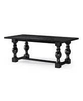 Maven Lane Leon Traditional Wooden Dining Table in Antiqued Finish