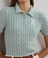 Lauren Ralph Women's Cable-Knit Polo Shirt, Regular & Petite