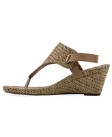 White Mountain Women's All Dres Round Toe Wedge Sandals