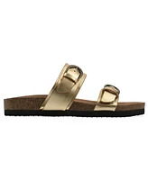 White Mountain Women's Hardball Round Toe Flat Sandals
