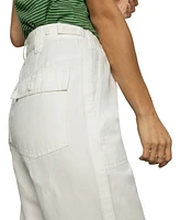 Sanctuary Women's Linen-Cotton Utility-Pocket Pants