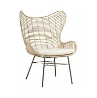 Malia Rattan Wingback Armchair