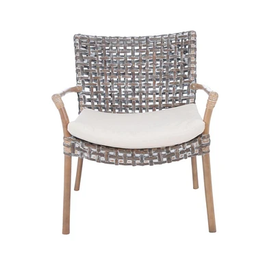 Collette Rattan Accent Chair W/ Cushion