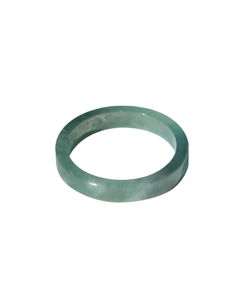 Gale — Cyan square jade ring