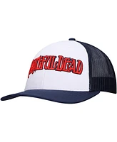 Lids Men's and Women's White/Navy The Grateful Dead Wordmark Trucker Adjustable Hat