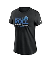 Nike Women's Black Detroit Lions 2024 Nfc North Division Champions Locker Room Trophy Collection T-Shirt