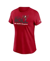 Nike Women's Red Tampa Bay Buccaneers 2024 Nfc South Division Champions Locker Room Trophy Collection T-Shirt