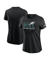 Nike Women's Black Philadelphia Eagles 2024 Nfc East Division Champions Locker Room Trophy Collection T-Shirt