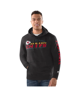 Starter Men's Black Kansas City Chiefs Vintage Pullover Hoodie