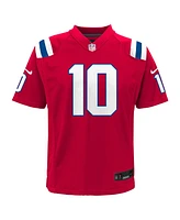 Nike Big Boys and Girls Drake Maye Red New England Patriots Alternate Game Jersey
