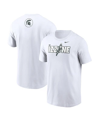 Nike Men's White Michigan State Spartans Izzone Crew Neck T-Shirt