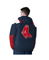 Starter Men's Navy Boston Red Sox Cooperstown Collection Charger Half-Zip Jacket