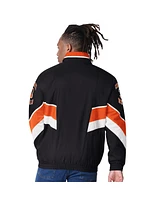 Starter Men's Black Cincinnati Bengals Captain Satin Varsity Jacket