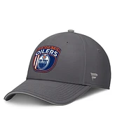 Fanatics Men's Gray Edmonton Oilers Home Ice Flex Hat