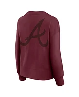 Fanatics Women's Burgundy Atlanta Braves Elements Flow Pullover Sweatshirt