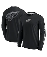 Fanatics Men's Black Detroit Red Wings Elements Strive Long Sleeve T-Shirt