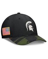 Nike Men's Black/Camo Michigan State Spartans 2024 Military Appreciation Rise Swoosh Performance Flex Hat