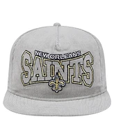 New Era Men's Gray New Orleans Saints Corduroy Golfer Adjustable Hat
