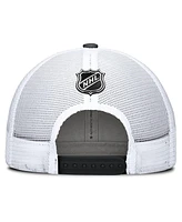 Fanatics Men's Black/White Boston Bruins Authentic Pro Simple Rink Trucker Adjustable Hat