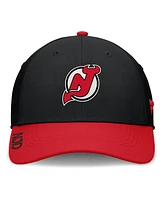 Fanatics Men's Black/Red New Jersey Devils Authentic Pro Rink Flex Hat