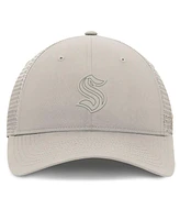 Fanatics Women's Tan Seattle Kraken Authentic Pro Road Trucker Adjustable Hat