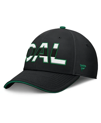 Fanatics Men's Black/Green Dallas Stars Authentic Pro Rink Team Code Flex Hat