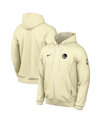 Nike Men's Cream Golden State Warriors Authentic Standard Issue Full-Zip Hoodie Jacket