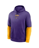 Nike Men's Purple/Gold Lsu Tigers 2024 Sideline Club Pullover Hoodie