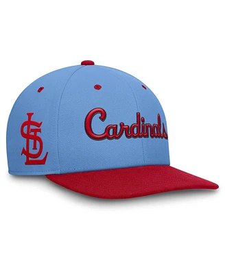 Nike Men's Light Blue/Red St. Louis Cardinals Cooperstown Collection Pro Performance Snapback Hat