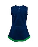 Outerstuff Girls Toddler Navy Notre Dame Fighting Irish Cheer Captain Dress Bloomers Two-Piece Set