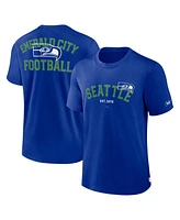 Nike Men's Royal Seattle Seahawks Rewind Slogan T-Shirt