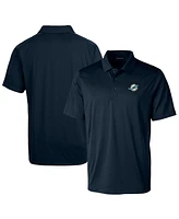 Cutter & Buck Men's Navy Miami Dolphins Prospect Textured Stretch Polo