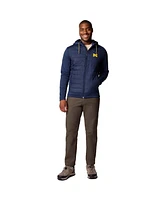 Columbia Men's Navy Michigan Wolverines Out-Shield Hybrid Full-Zip Hoodie Jacket