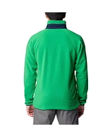 Columbia Men's Green Notre Dame Fighting Irish Flanker Iv Fleece Raglan Full-Zip Jacket