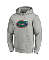 Fanatics Men's Heather Gray Florida Gators Primary Logo Pullover Hoodie