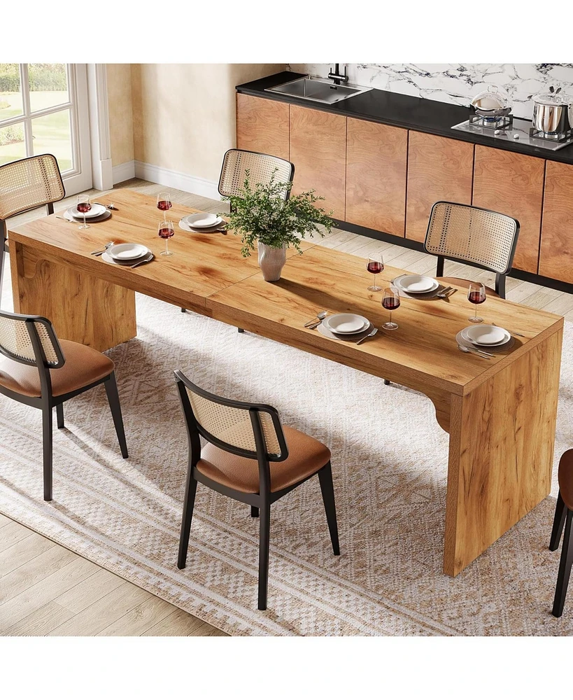 Tribesigns 78-Inch Dining Table for 6-8, Modern Rectangular Dining Room Table, Large Long Kitchen Dining Table with Sturdy Base, Wood Dinner Table for