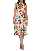 Donna Ricco Women's Floral-Print Midi Dress