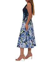 Donna Ricco Women's Floral-Print A-Line Dress