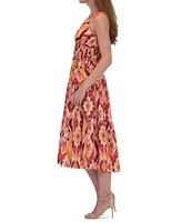 Donna Ricco Women's Printed Fit & Flare Dress