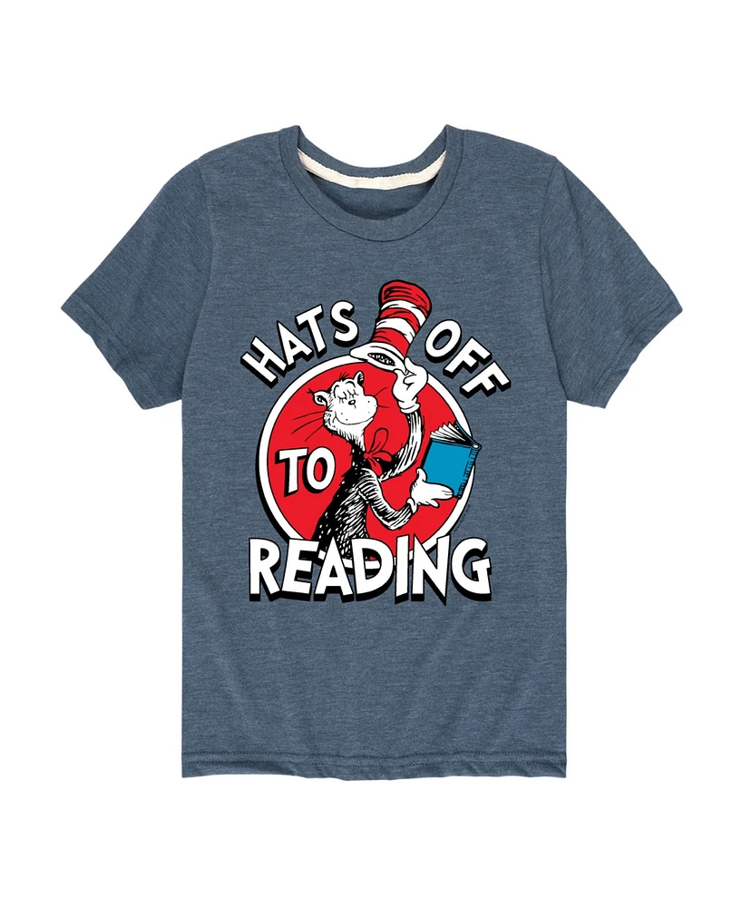 Dr. Seuss Big Boys Hats Off to Reading Graphic T-Shirt