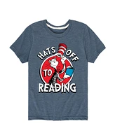 Dr. Seuss Big Boys Hats Off to Reading Graphic T-Shirt