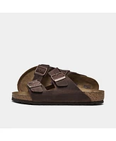 Birkenstock Men's Arizona Essentials Oiled Leather Two-Strap Sandals from Finish Line