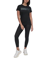 Dkny Sport Women's Ombre Outline-Logo Crewneck T-Shirt