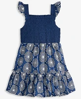 On 34th Little & Big Girls Mommy Me Eyelet Ruffle-Sleeve Smocked Dress, Exclusively at Macy's