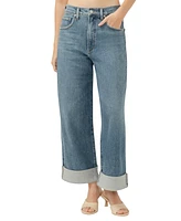 Silver Jeans Co. Women's Be Easy High Rise Cropped Wide Leg