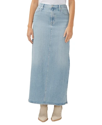 Silver Jeans Co. Women's Side Split Denim Maxi Skirt