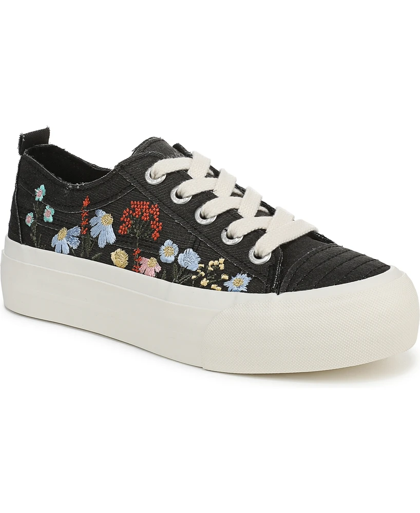 Blowfish Malibu Women's Sadie-Sun Embroidered Lace Up Platform Sneakers