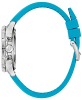 Bulova Men's Marine Star E1 Chronograph Blue Leather and Silicone Strap Watch 43mm