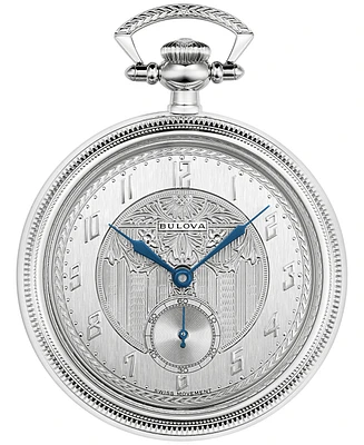 Bulova 150th Anniversary Limited Edition Men's Art Deco Stainless Steel Chain Watch 45.5mm